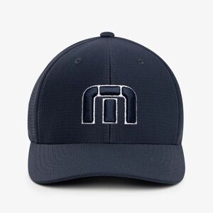 TRAVIS MATHEW B-BAHAMAS FITTED HAT NAVY GOLF BASEBALL SIZE S-M